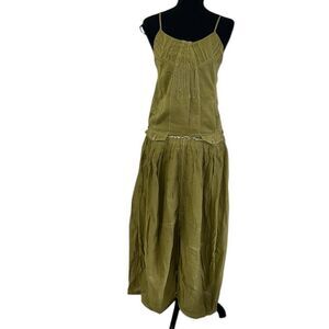 Raga/Chaudry Green Cotton Midi Dress(Size Small)